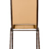 Tan Vinyl on Copper Vein Steel Frame Square Back Banquet Chair by Chivari CQSVTN-ZF-T