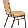 Tan Vinyl on Copper Vein Steel Frame Square Back Banquet Chair by Chivari CQSVTN-ZF-T