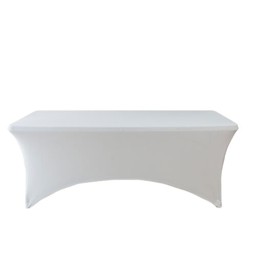 5-Pack White Spandex 250GSM 6 Foot Folding Table Cover by Chivari SX-SPANXTB-6FT-WHT-5