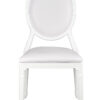 White Resin Louis Pop Chair with White Vinyl Seat and Back by Chivari CLPRWWW-ZG-T