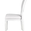 White Resin Louis Pop Chair with White Vinyl Seat and Back by Chivari CLPRWWW-ZG-T