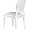 White Resin Louis Pop Chair with White Vinyl Seat and Back by Chivari CLPRWWW-ZG-T