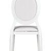 White Resin Louis Pop Chair with White Vinyl Seat and Back by Chivari CLPRWWW-ZG-T