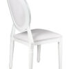 White Resin Louis Pop Chair with White Vinyl Seat and Back by Chivari CLPRWWW-ZG-T