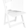 White Resin Folding Chair with Slatted Seat and White Padded Seat – 2N1 (Per Chair Price Shown – Sold Only in Quantities of 4) CFRW2N1-SLATTED-CX-T