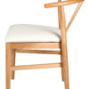 Natural Wishbone Wood Chair with Burlap Fabric Seat by Chivari