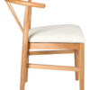 Natural Wishbone Wood Chair with Burlap Fabric Seat by Chivari