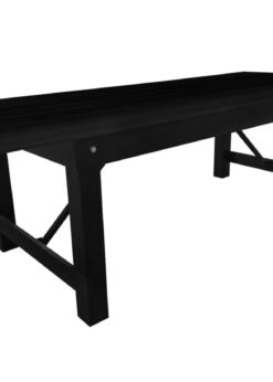 Black 8 Foot (96″ x 40″) Straight Leg Rectangle Wood Farmhouse Table by Chivari TFARMRT9640-BLACK-S-LEG-AX-T