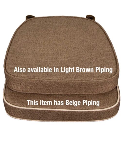 This item has beige piping. Also available in light brown piping.