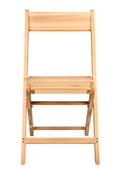 Natural Folding Wood Chair, 1942 Style, Slatted, by Chivari (Per Chair Price Shown – Sold only in Quantities of 4) CFWNS-ZG-T