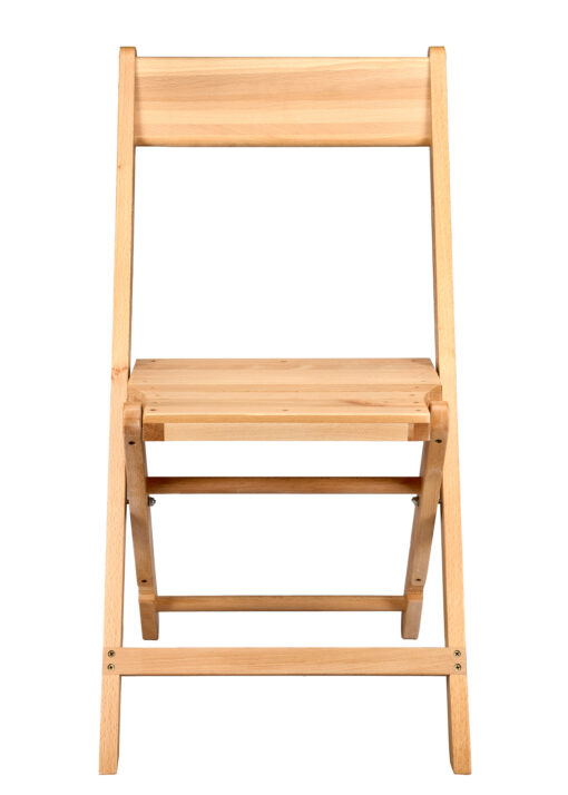 Natural Folding Wood Chair, 1942 Style, Slatted, by Chivari (Per Chair Price Shown – Sold only in Quantities of 4) CFWNS-ZG-T