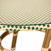 Beige on Green Light Pipe Bistro Table 40″ PE Rattan by Chivari TBTPBG-KT-AX-T