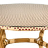 Beige on Maroon Medium Pipe Bistro Table 40″ PE Rattan by Chivari TBTPBM-KT-AX-T