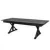 Black 8 Foot 96 x 40 Farm Table Rectangle X-Shape Leg TFARMRT9640-BLACK-X-LEG-AX-T