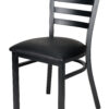 Black Restaurant Ladder Chair with Black Frame