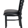 Black Restaurant Ladder Chair with Black Frame