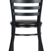 Black Restaurant Ladder Chair with Black Frame