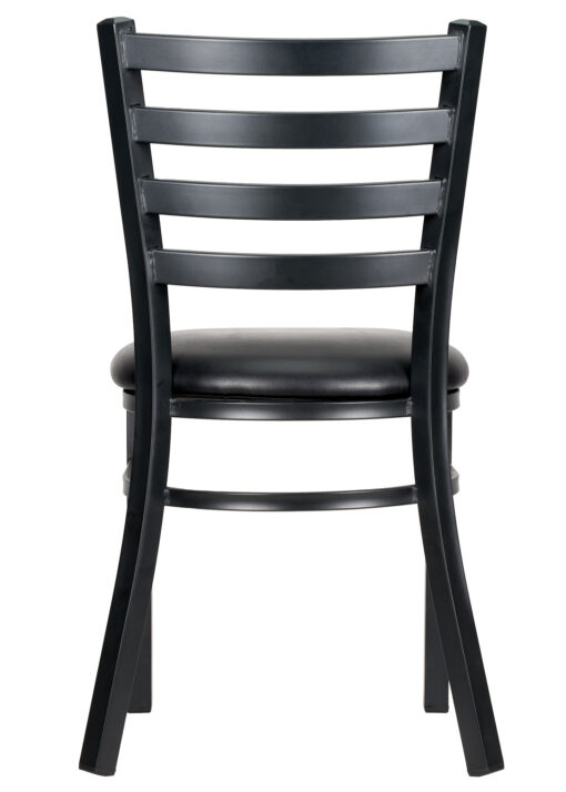 Black Restaurant Ladder Chair with Black Frame