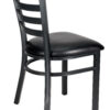 Black Restaurant Ladder Chair with Black Frame