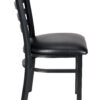 Black Restaurant Ladder Chair with Black Frame