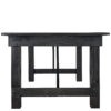 Black 6 Foot (72″ x 40″) Straight Leg Rectangle Wood Farmhouse Table by Chivari TFARMRT7240-BLACK-S-LEG-AX-T