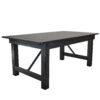 Black 6 Foot (72″ x 40″) Straight Leg Rectangle Wood Farmhouse Table by Chivari TFARMRT7240-BLACK-S-LEG-AX-T