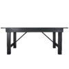 Black 6 Foot (72″ x 40″) Straight Leg Rectangle Wood Farmhouse Table by Chivari TFARMRT7240-BLACK-S-LEG-AX-T