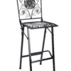 Barcelona Bistro Barstool Black with Square Seat and Back BBBMB-AX-T