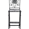 Barcelona Bistro Barstool Black with Square Seat and Back BBBMB-AX-T