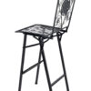 Barcelona Bistro Barstool Black with Square Seat and Back BBBMB-AX-T