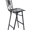 Barcelona Bistro Barstool Black with Square Seat and Back BBBMB-AX-T