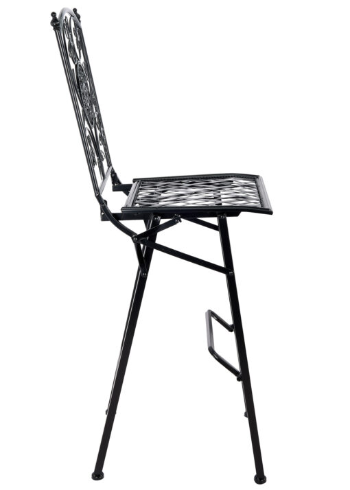 Barcelona Bistro Barstool Black with Square Seat and Back BBBMB-AX-T