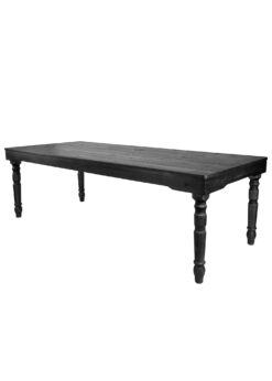 Black 6 Foot (72″ x 40″) Straight Leg Rectangle Wood Farmhouse Table by Chivari TFARMRT7240-BLACK-S-LEG-AX-T