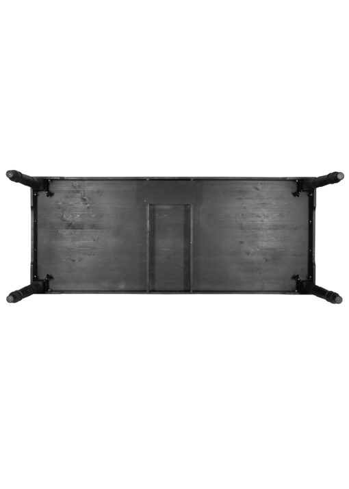 Black 6 Foot (72″ x 40″) Straight Leg Rectangle Wood Farmhouse Table by Chivari TFARMRT7240-BLACK-S-LEG-AX-T