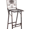 Bronze Barcelona Bistro Barstool with Square Seat and Back BBBMBR-AX-T