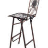 Bronze Barcelona Bistro Barstool with Square Seat and Back BBBMBR-AX-T