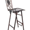 Bronze Barcelona Bistro Barstool with Square Seat and Back BBBMBR-AX-T