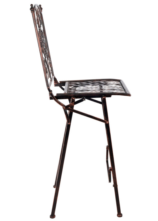 Bronze Barcelona Bistro Barstool with Square Seat and Back BBBMBR-AX-T