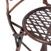 Bronze Barcelona Bistro Barstool with Round Seat and Back BBBMRBR-AX-T