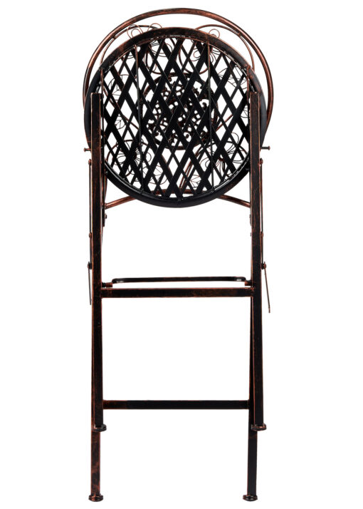 Bronze Barcelona Bistro Barstool with Round Seat and Back BBBMRBR-AX-T