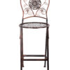 Bronze Barcelona Bistro Barstool with Round Seat and Back BBBMRBR-AX-T