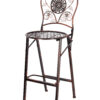 Bronze Barcelona Bistro Barstool with Round Seat and Back BBBMRBR-AX-T