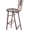 Bronze Barcelona Bistro Barstool with Round Seat and Back BBBMRBR-AX-T