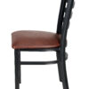 Bundle Restaurant Ladder Chair with Black Frame and Brown Vinyl Seat CLMBVBR-ZF-KT