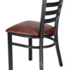 Bundle Restaurant Ladder Chair with Black Frame and Brown Vinyl Seat CLMBVBR-ZF-KT