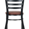 Bundle Restaurant Ladder Chair with Black Frame and Brown Vinyl Seat CLMBVBR-ZF-KT