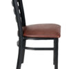 Bundle Restaurant Ladder Chair with Black Frame and Brown Vinyl Seat CLMBVBR-ZF-KT