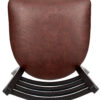 Bundle Restaurant Ladder Chair with Black Frame and Brown Vinyl Seat CLMBVBR-ZF-KT