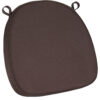 Brown Velcro Strap 2” Thick Cushion for Standard Cross Back Style Seat CUSHXSTRAP-BRN-AX-T