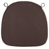 Brown Velcro Strap 2” Thick Cushion for Standard Cross Back Style Seat CUSHXSTRAP-BRN-AX-T